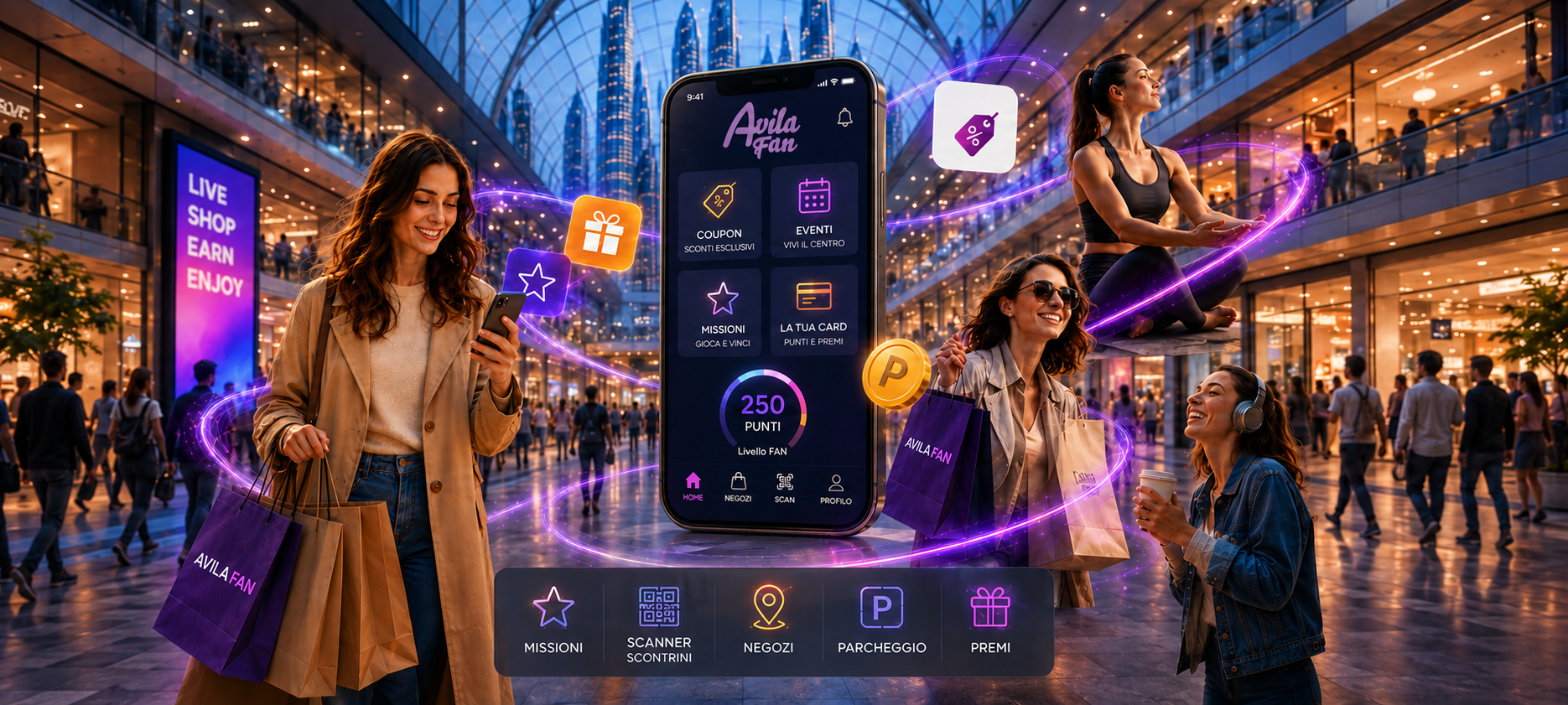 Avila Fan connette shopping, eventi, premi e community all’interno del centro commerciale