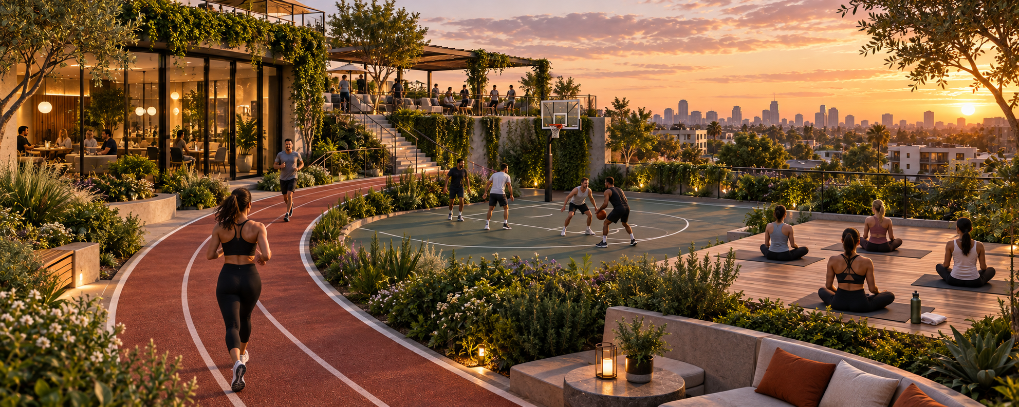 Sport, benessere e socialità convivono in un quartiere urbano contemporaneo